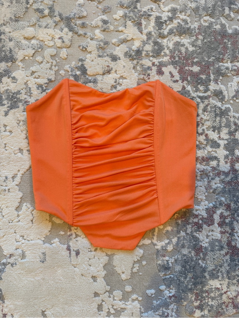 Tiger Mist Kids Orange Ruched One-Piece Swim Top